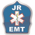 Plastic Curved Back Fire Helmet with Jr. EMT Shield